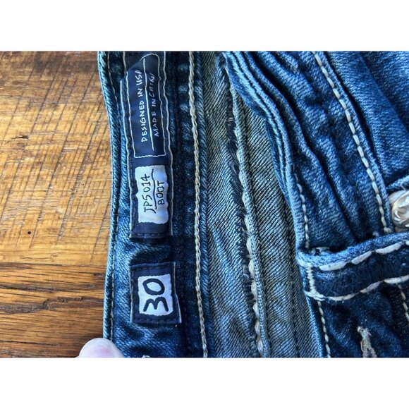 Miss Me Womens Boot Cut Jeans Size 30 Blue Denim - Picture 5 of 16